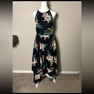 Lulu’s Floral Halter Neck Dress